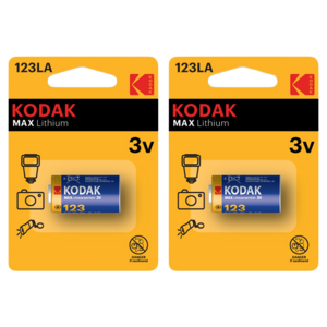 코닥 MAX CR123A 3V 리튬 특수건전지, 1개입, 2개