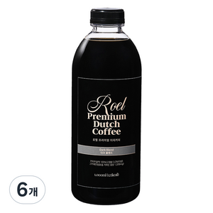 로엘 더치커피 콜드브루 원액 다크 블렌드, 1L, 1개입, 6개