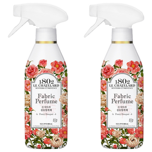 르샤트라1802 섬유탈취제 피오니부케향 본품, 400ml, 2개