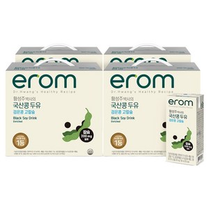 이롬 황성주 박사의 국산 검은콩 고칼슘 두유, 190ml, 80개