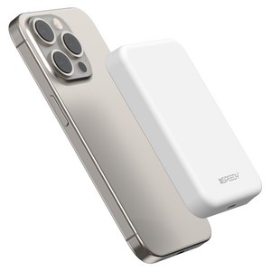 스피디 맥세이프 무선 충전 보조배터리 5000mAh, SPE-B2DC5WL05W, 화이트