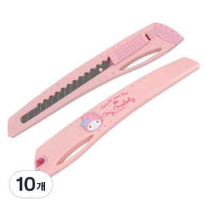 바이하츠 마이멜로디 컷터칼 소 MCT-S, 10개, 연핑크
