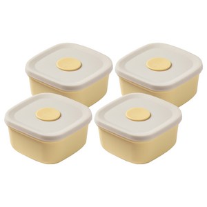 키친팩토리 실리콘 밥팩 아이보리+옐로우버터, 4개, 300ml
