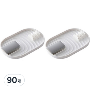 냄비뚜껑 국자 받침 스탠드, 화이트, 90개