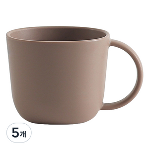 탁가온 아동용 네모 에코젠 컵, 브라운, 5개, 320ml
