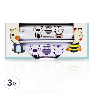 피그비 항균 아기 지퍼백, 3개
