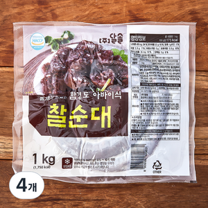 달솔 함경도 아바이식 찰순대, 1kg, 4개