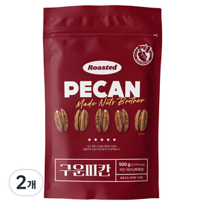 너츠브라더 구운 피칸, 500g, 2개
