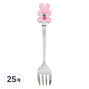 버터 큐티뽀짝 스크래빗 포크, 핑크, 25개