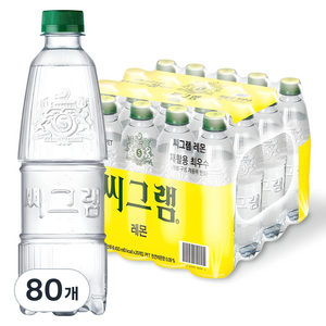 씨그램 레몬 무라벨, 450ml, 80개