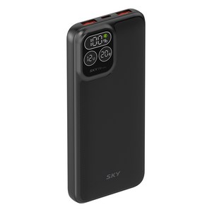 SKY 필 PD10 LCD 디스플레이10000mAh 고속 충전 보조배터리 22.5W, SKY-PD10, 블랙