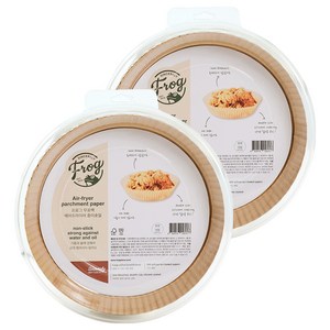 프로그 무표백 에어프라이어 종이호일 대형 100p, 23cm, 100개입, 2개