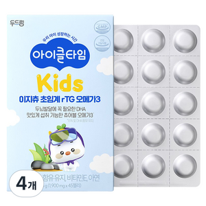 두드림 아이클타임 이지츄 초임계 알티지 오메가3 젤리 45p, 4개, 15회분