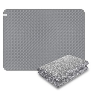 이노크아든 매트커버형 인체감지 EMF 탄소 전기장판 IA-EF9100 심플그레이, 더블퀸(145 x 195 cm)