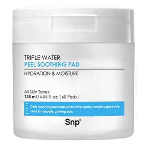 에스엔피 트리플 워터 필 수딩 패드 135ml, 60매입, 1개