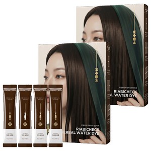 제이숲 리아비책 한방 물염색제 4p, 다크 브라운, 2개