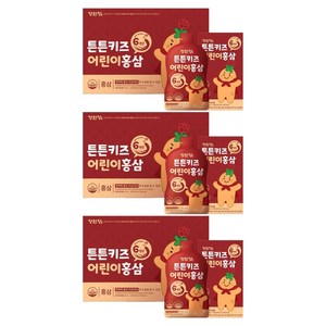 정원장 튼튼키즈 어린이 홍삼, 600ml, 3개