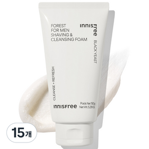 이니스프리 포레스트 쉐이빙 & 클렌징 폼, 150g, 15개