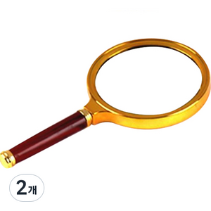 릴리 우드손잡이 돋보기 90mm, 브라운, 2개