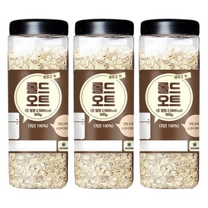 냉장고쏙 롤드 오트, 600g, 3개