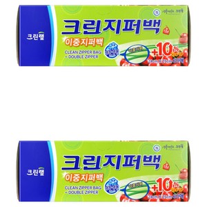 크린랩 이중 지퍼백, FREE(one size), 60개입, 2개