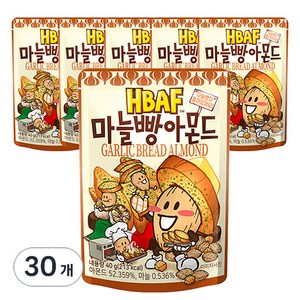 바프 마늘빵 아몬드, 40g, 30개