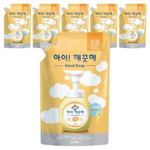 아이깨끗해 핸드워시 순 파우더향 리필용, 450ml, 6개