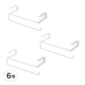 블럭마트 주방 키친 타올 걸이, 화이트, 6개