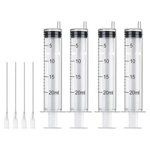 다온셀렉트 무한잉크 충전 석션팁 포함 석션주사기 20ml, 혼합색상, 4개