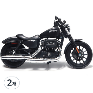 마이스토 1:12 할리데이비슨 오토바이 다이캐스트 sportster iron 883, 매트 블랙, 2개
