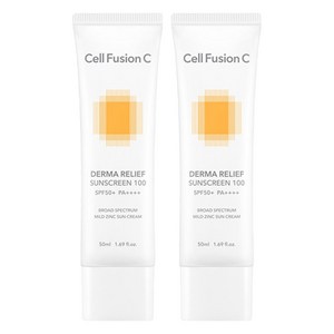 셀퓨전씨 더마 릴리프 썬스크린 100 SPF50+ PA++++, 50ml, 2개
