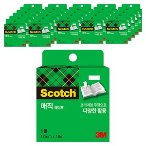 스카치 매직 테이프 리필 12mm x 18m, 혼합색상, 28개