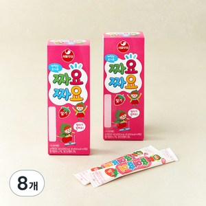 서울우유 짜먹는 요구르트 짜요짜요 딸기, 40g, 6개입, 8개