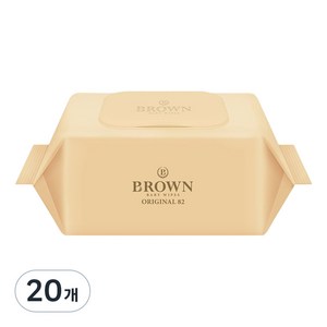 브라운 오리지널 엠보싱 저자극 물티슈 캡형, 55g, 82매, 20개