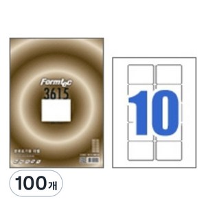 폼텍 레이저 잉크젯 라벨 LQ-3615, 100개