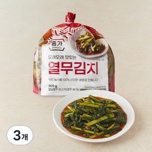 종가 오래오래 맛있는 열무김치, 900g, 3개