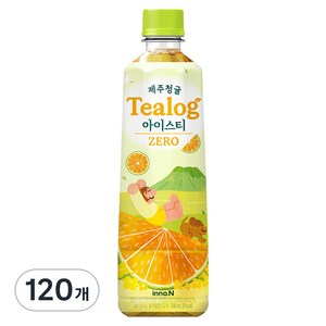 티로그 제주청귤 아이스티 녹차 제로, 120개, 500ml