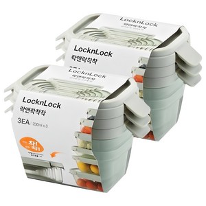 락앤락 착착 밀폐용기, 2세트, 230ml(3P)