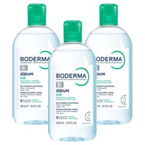 바이오더마 세비엄 H2O 클렌징 워터, 500ml, 3개
