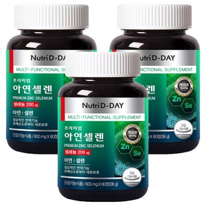 뉴트리디데이 프리미엄 아연 셀렌 36g, 3개, 60정