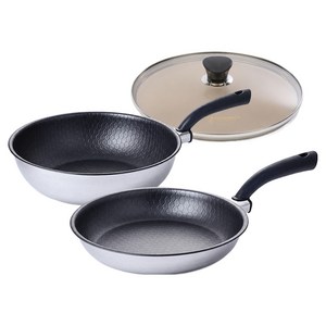 알텐바흐 인덕션 헥사 통5중 프라이팬세트 3개, 혼합색상, 프라이팬 28cm + 궁중팬 28cm + 유리커버 28cm, 1개 골드박스 특가