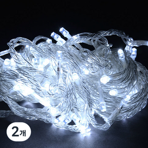 지아이비 LED 은하수전구 288구 DC24V 24m, 투명(선), 백(전구), 2개