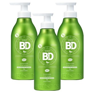 TS 비디 비듬샴푸 상큼한 오렌지향, 500g, 3개