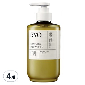 려 여성용 루트젠 단백질 헤어트리트먼트 베르가못 앤 라벤더향, 515ml, 4개