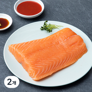 블루씨푸드 블루 노르웨이 생연어 (냉장), 300g, 2개