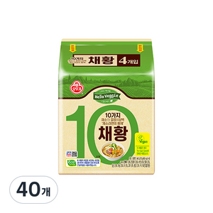 오뚜기 헬로베지 채황 라면 110g, 40개