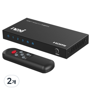 넥시 NX1267 4K 3:1 HDMI 스위치, 2개, NX-HD0301SW-4K