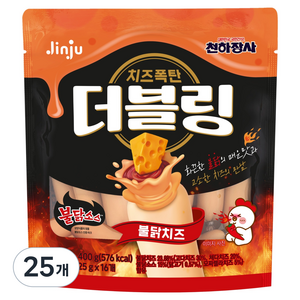 더블링 소시지 불닭치즈, 400g, 25개