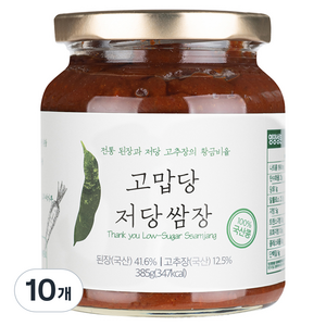 고맙당 저당 쌈장, 385g, 10개