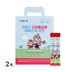 정원삼 6년근 고려홍삼정 365스틱 키즈, 1L, 2개